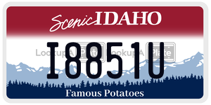 I8851U license plate in Idaho
