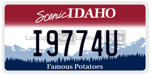 I9774U  license plate in ID