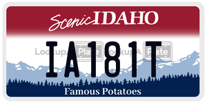IA181T  license plate in ID