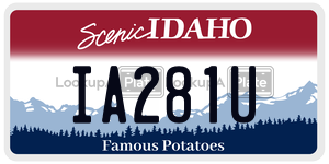 IA281U  license plate in ID