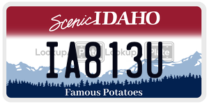 IA813U  license plate in ID
