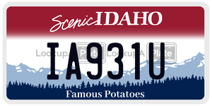 IA931U  license plate in ID
