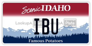 IBU  license plate in ID