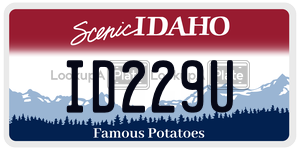 ID229U  license plate in ID