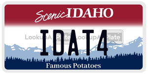 IDAT4  license plate in ID