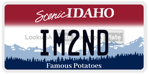 IM2ND  license plate in ID