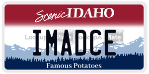 IMADCE  license plate in ID