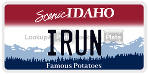 IRUN  license plate in ID