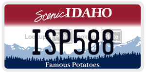 ISP588  license plate in ID