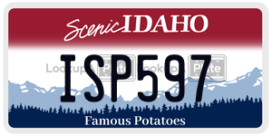 ISP597  license plate in ID