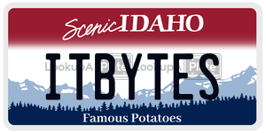 ITBYTES  license plate in ID