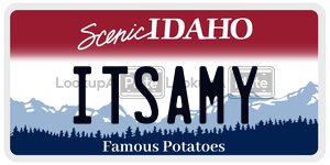 ITSAMY  license plate in ID