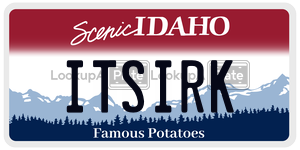 ITSIRK license plate in Idaho