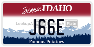J66E  license plate in ID