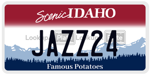 JAZZ24  license plate in ID