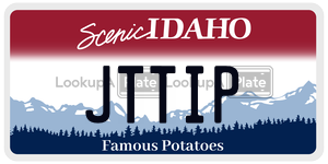 JTTIP  license plate in ID