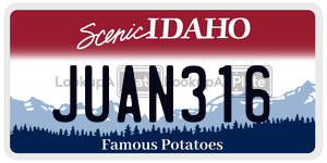 JUAN316  license plate in ID