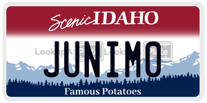 JUNIM0  license plate in ID