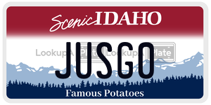 JUSG0  license plate in ID
