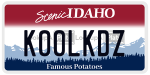 K00LKDZ  license plate in ID