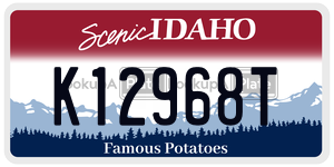 K12968T  license plate in ID
