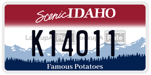 K14011  license plate in ID