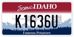 K1636U  license plate in ID
