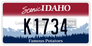 K1734  license plate in ID