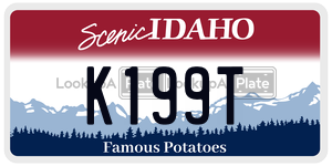 K199T  license plate in ID