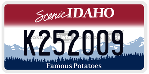 K252009  license plate in ID