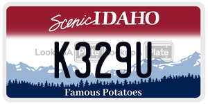 K329U  license plate in ID
