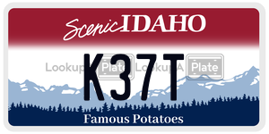 K37T  license plate in ID