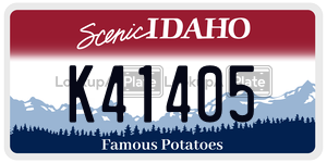 K41405  license plate in ID