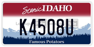 K4508U  license plate in ID