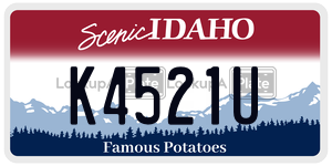K4521U  license plate in ID