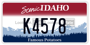 K4578  license plate in ID