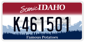 K461501  license plate in ID