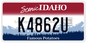 K4862U  license plate in ID