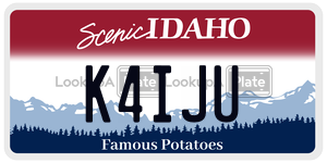 K4IJU  license plate in ID