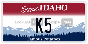 K5  license plate in ID