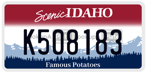 K508183  license plate in ID