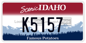K5157  license plate in ID