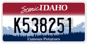 K538251  license plate in ID