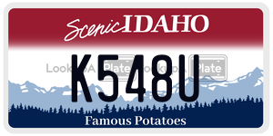 K548U  license plate in ID