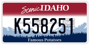 K558251  license plate in ID
