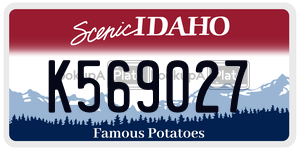 K569027  license plate in ID