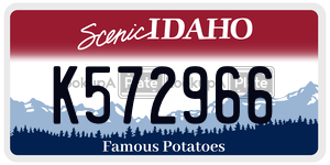 K572966  license plate in ID