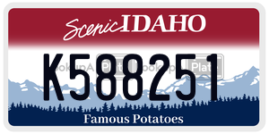 K588251  license plate in ID
