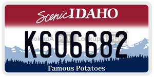 K606682  license plate in ID