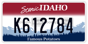 K612784  license plate in ID